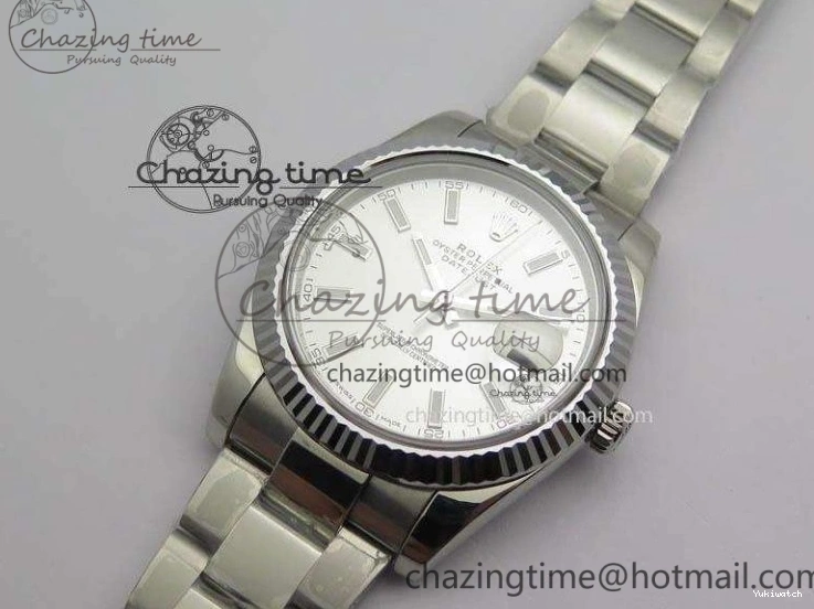 Fluted Best 1:1 Oyster On Dial Silver Bezel SS 41mm 126334 Bracelet Edition A3235 DateJust Noob 0214